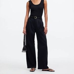 Madewell The Harlow Wide-Leg Pant in True Black size‎ 2NWT NG521
